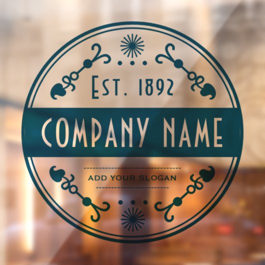 Gebruikte bedrijfsnaam, decoratief raamsticker (Vel 2)