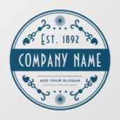 Gebruikte bedrijfsnaam, decoratief raamsticker (Vel)