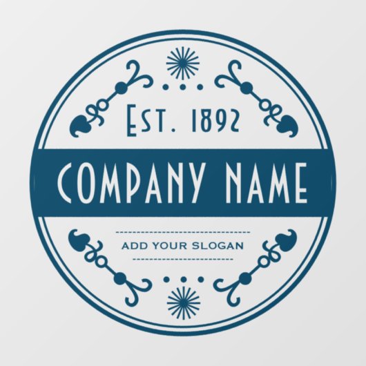 Gebruikte bedrijfsnaam, decoratief raamsticker (Vel)