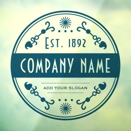 Gebruikte bedrijfsnaam, decoratief raamsticker (Vel 3)