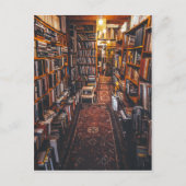 Gebruikte Boekwinkel Interieur Foto Briefkaart (Voorkant)