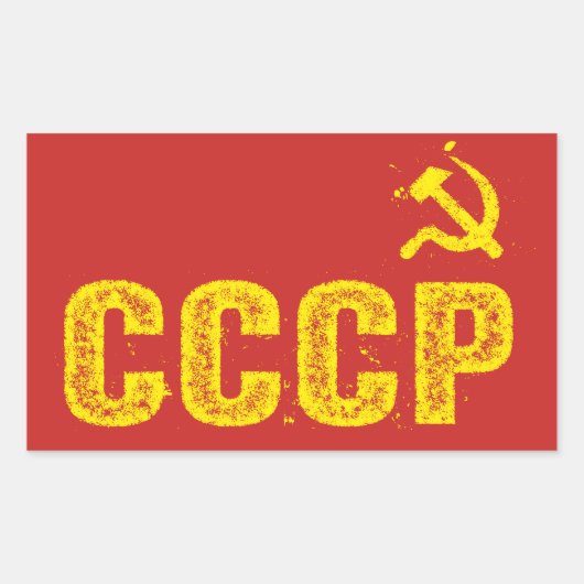 Gebruikte CCCP Hamer en Sikkel Stickers (Voorkant)