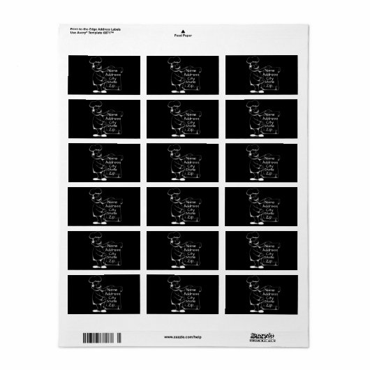 ***GEBRUIKTE CHEF *** ADRES ETIKET (Full Sheet)