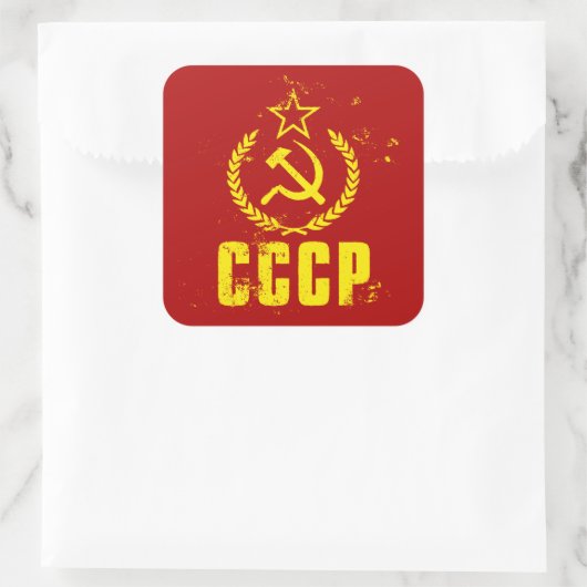 Gebruikte communistische CCCP Stickers (Tas)