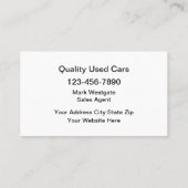 Gebruikte creditcard voor autodealers visitekaartje (Achterkant)