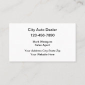 Gebruikte creditcard voor autodealers visitekaartje (Achterkant)