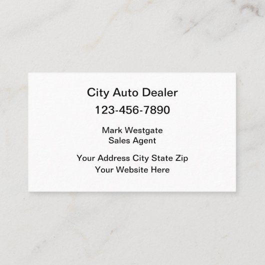 Gebruikte creditcard voor autodealers visitekaartje (Achterkant)