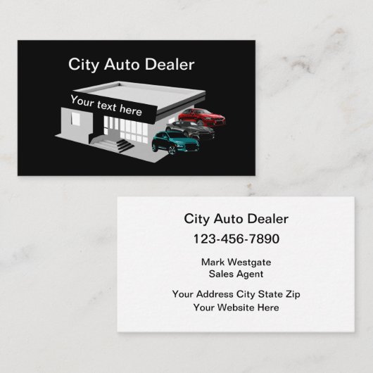 Gebruikte creditcard voor autodealers visitekaartje (Voorkant / Achterkant)