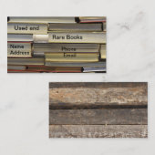 Gebruikte en zeldzame boeken visitekaartje (Voorkant / Achterkant)