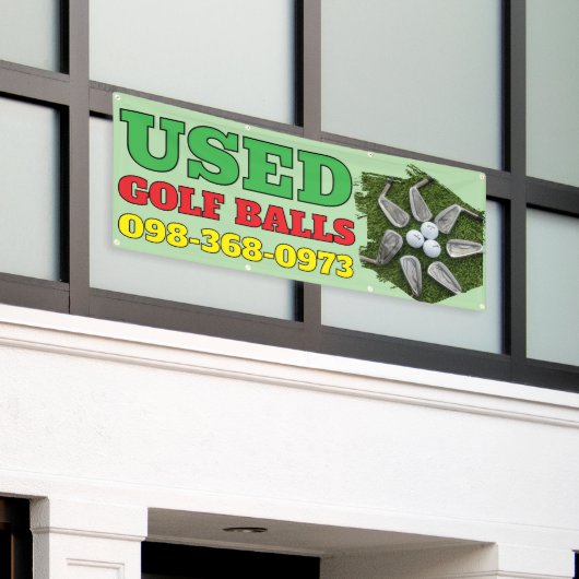 Gebruikte golfballen Custom Banner (Buitenkant Gebouw)