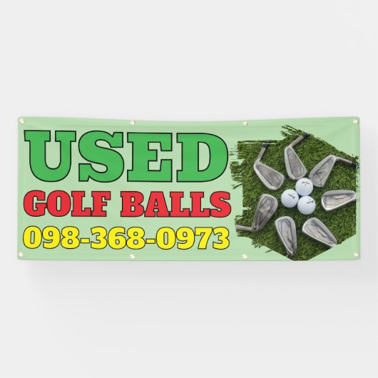 Gebruikte golfballen Custom Banner (Horizontaal)