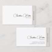 Gebruikte naam Aangepast bedrijf Logo Elegant Mode Visitekaartje (Voorkant / Achterkant)