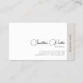 Gebruikte naam Aangepast bedrijf Logo Elegant Mode Visitekaartje (Achterkant)