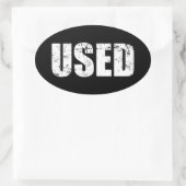 GEBRUIKTE OVAL-STICKER OVALE STICKER (Tas)