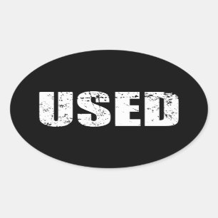 GEBRUIKTE OVAL-STICKER OVALE STICKER