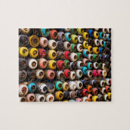 Gebruikte sproeidoekjes legpuzzel