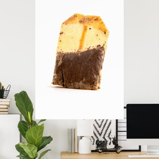 Gebruikte theezak poster (Thuiskantoor)