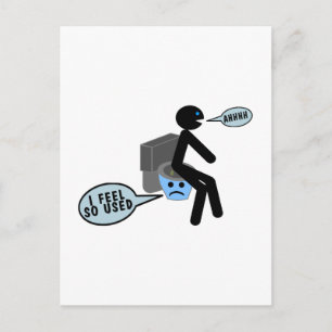 Gebruikte toilet briefkaart