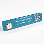 Gebruikte uw QR-code en aangepaste tekst promotion Naambordje