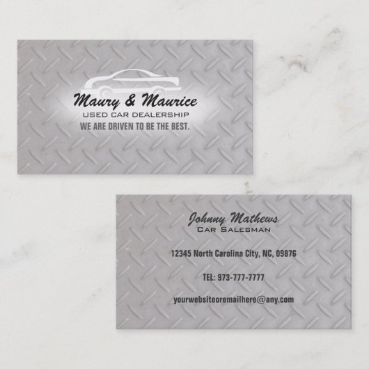 Gebruikte Visitekaartjes voor autoverkoop (Voorkant / Achterkant)