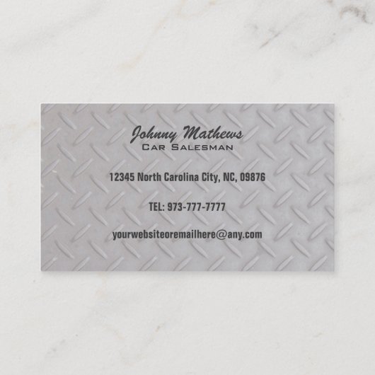 Gebruikte Visitekaartjes voor autoverkoop (Achterkant)
