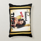 Gebruind en aangeschoten Pin-up Kussen (Voorkant(Verticaal))