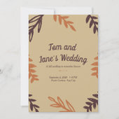 Gebruinde Bladeren Vallen Kaart (Voorkant)