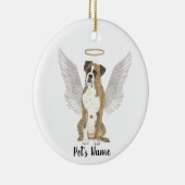 Gebruinde Boxer Sympathie Herdenking  Keramisch Ornament (Rechts)