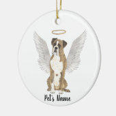 Gebruinde Boxer Sympathie Herdenking  Keramisch Ornament (Links)