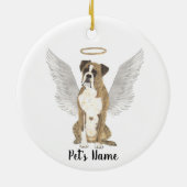 Gebruinde Boxer Sympathie Herdenking  Keramisch Ornament (Achterkant)