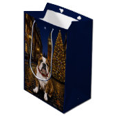 Gebruinde Bulldog Vakantie  Medium Cadeauzakje (Voorkant Gekanteld)