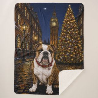 Gebruinde Bulldog Vakantie Sherpa Deken