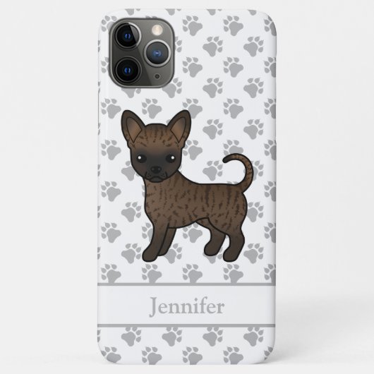 Gebruinde Chihuahua met gladde vacht Cartoon-hond  Case-Mate iPhone Case (Achterkant)