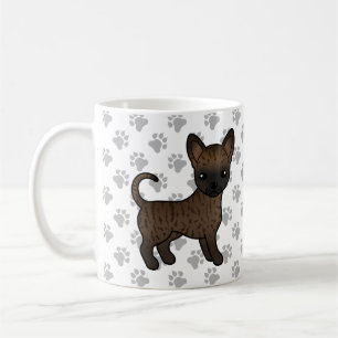 Gebruinde Chihuahua met gladde vacht Cartoon Hond Koffiemok