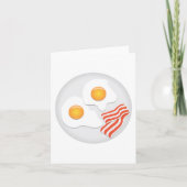 Gebruinde eieren en bacon ontbijt notitiekaarten (Voorkant)