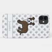 Gebruinde En Witte Engelse Staffie Hond & Naam Case-Mate iPhone Case (Achterkant (horizontaal))