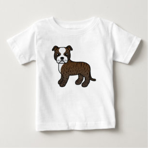 Gebruinde En Witte Staffordshire Bull Terrier Hond