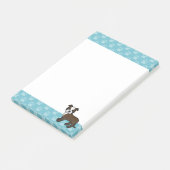 Gebruinde En Witte Staffordshire Bull Terrier Hond Post-it® Notes (Schuin)
