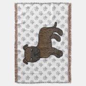Gebruinde Engelse Staffordshire Bull Terrier Hond Deken (Voorkant Verticaal)