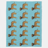 Gebruinde Groot Dane Honden Patroon Op Grijs Fleece Deken (Voorkant)