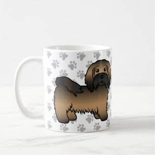 Gebruinde Havanese Mooie Cartoon Hond Illustratie Koffiemok
