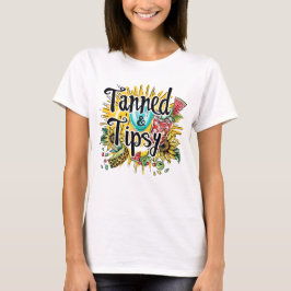 Gebruinde tipsy t-shirt