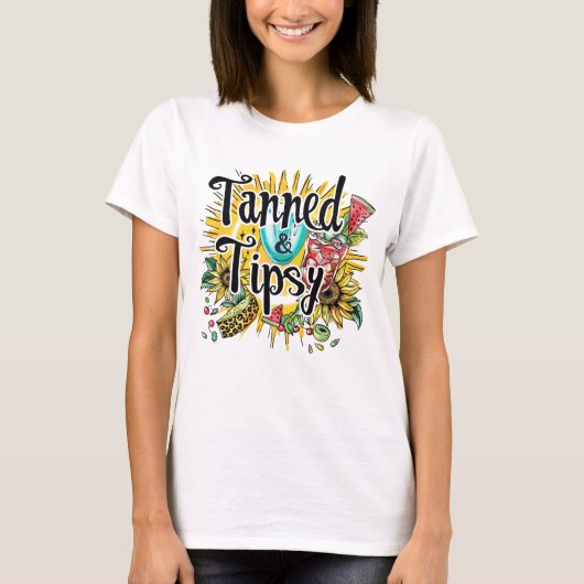 Gebruinde tipsy t-shirt (Voorkant)