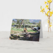 Gebrul - is het Uw Verjaardag? De gelukkige Kaart (Gele Bloem)