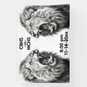 Gebrul van de Leeuw Aangepaste Tekst Afbeeldingen Spandoek (Verticaal)