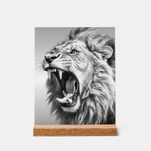 Gebrul van de Leeuw Acryl Bord (Voorkant)