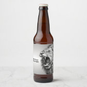 Gebrul van de leeuw bier etiket (Voorkant)
