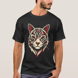 Gebrul van de Tribale Tijger: Geometrisch Katachti T-shirt