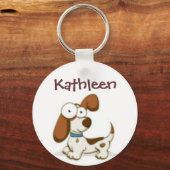 GEBUGEYDE DAWG - DACHSHUND SLEUTELHANGER (Voorkant)