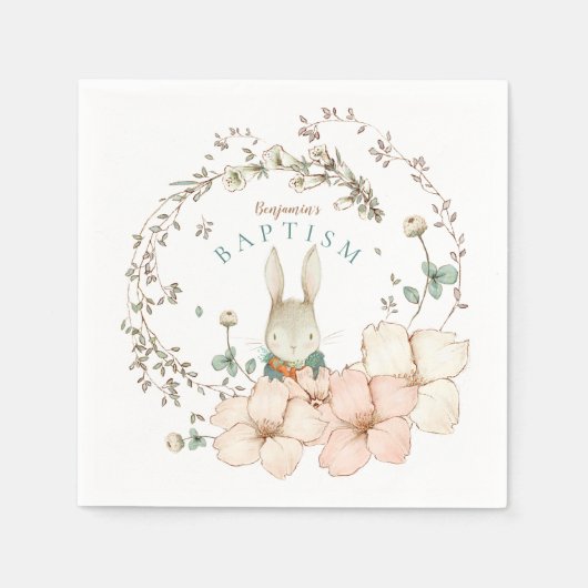  gebundelde botanische padmansbaptisme servet (Voorkant)